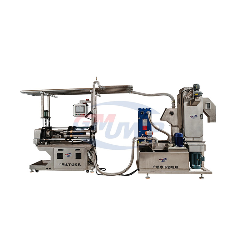 How does the medium underwater pelletizer work with other extrusion equipment through an integrated service portfolio to improve the overall production level?