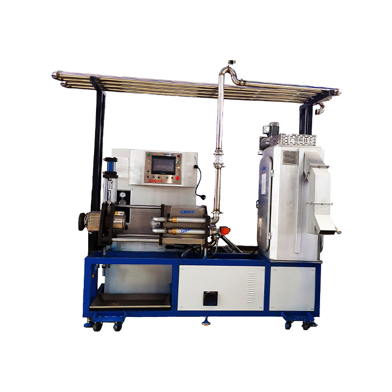 How does the dehydration device of an underwater pelletizing verification machine efficiently remove moisture from the surface of particles without damaging them?